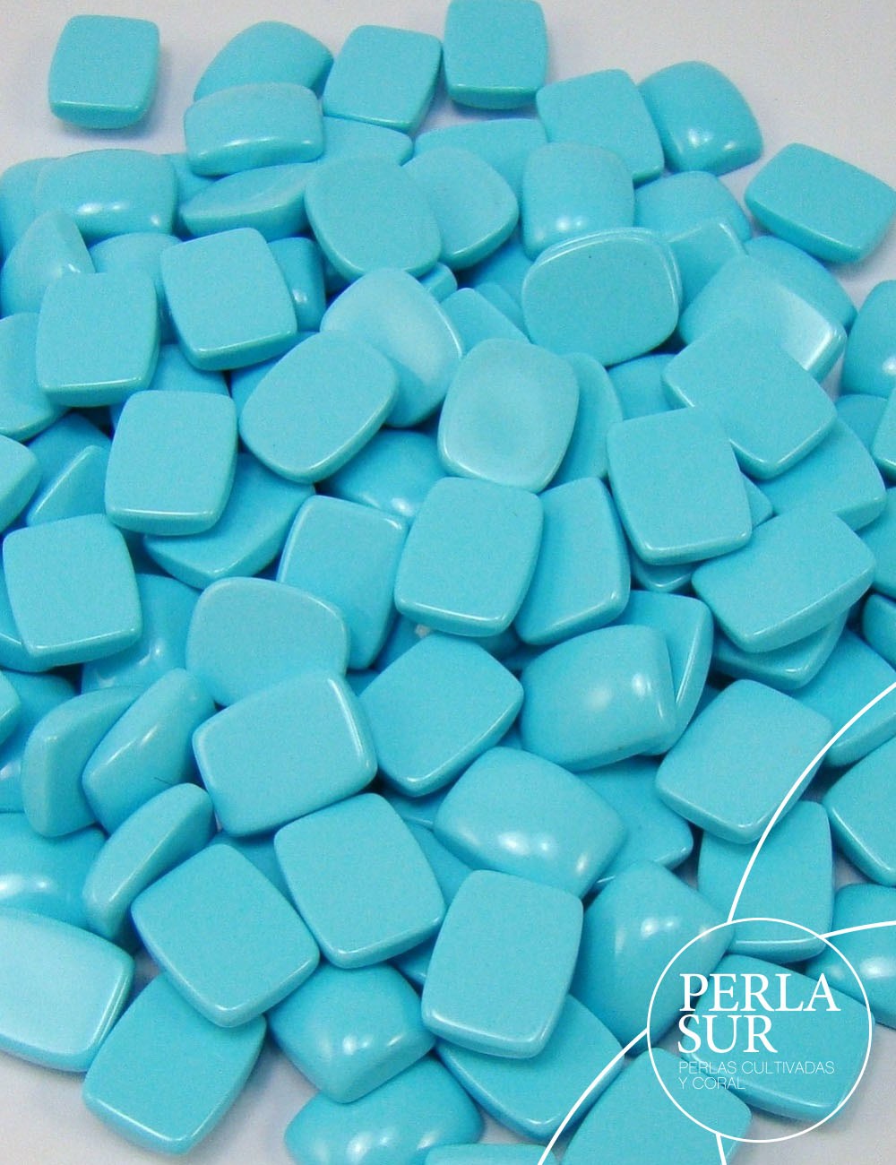 Cabuchón antik 8x10mm turquesa reconstituída