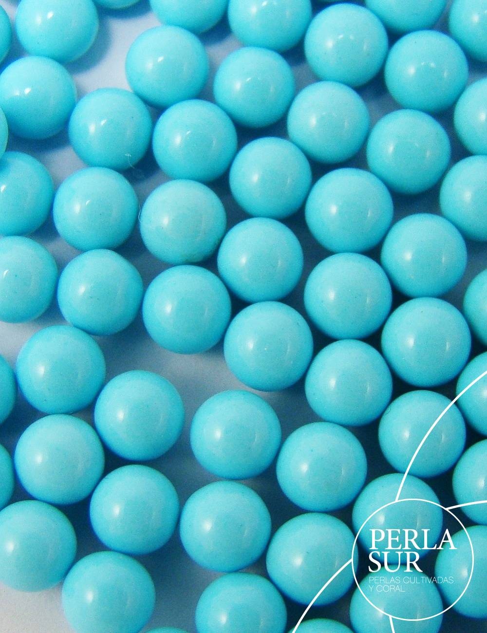 Bola 4mm Entera Turquesa Reconstituída