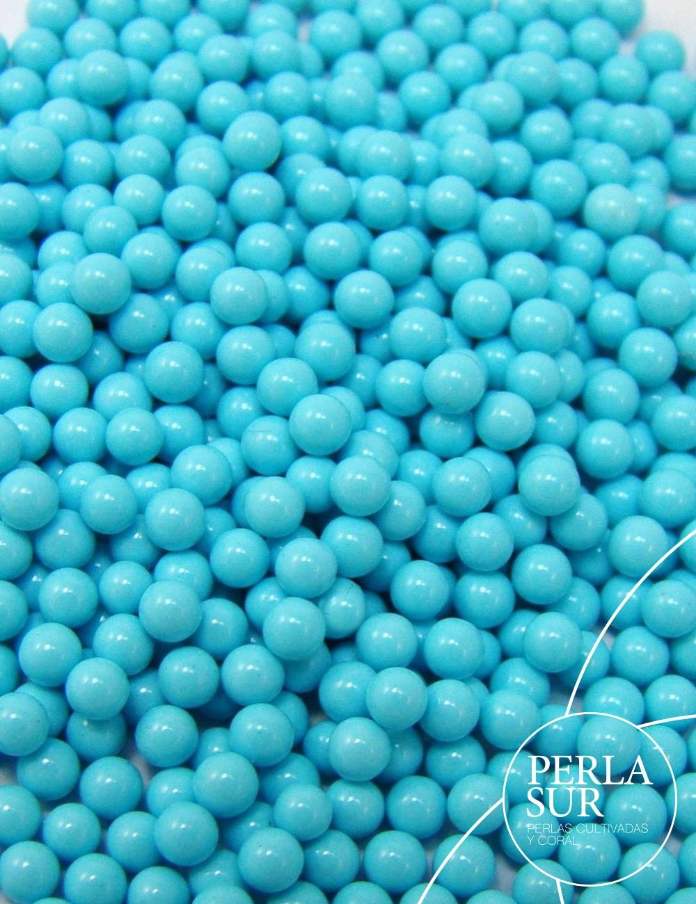 Bola 3mm Entera Turquesa Reconstituída