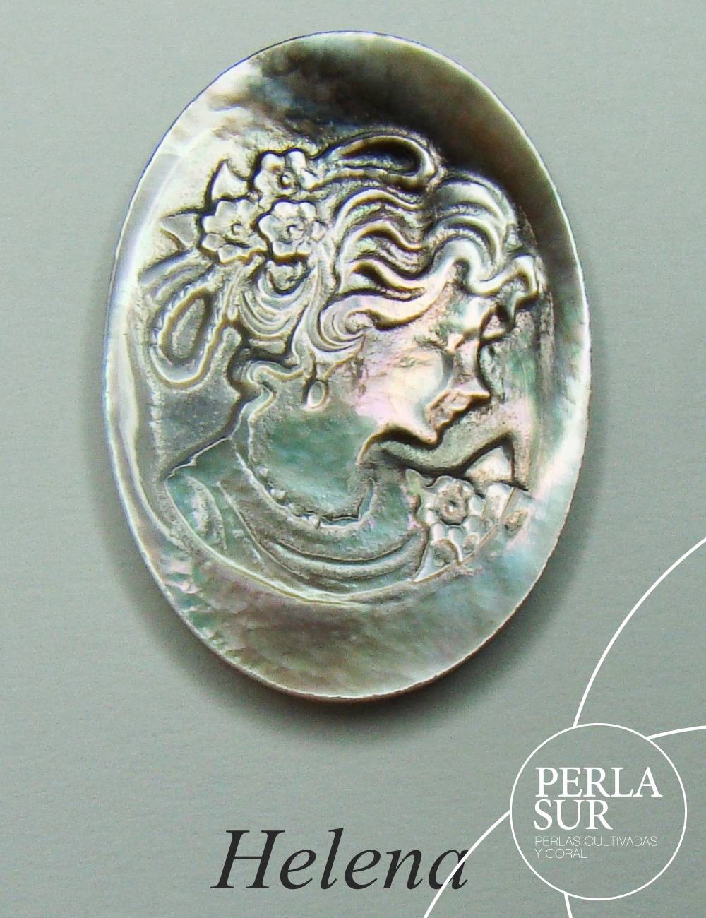 Helena 18x25mm Camafeo Nácar Tahití