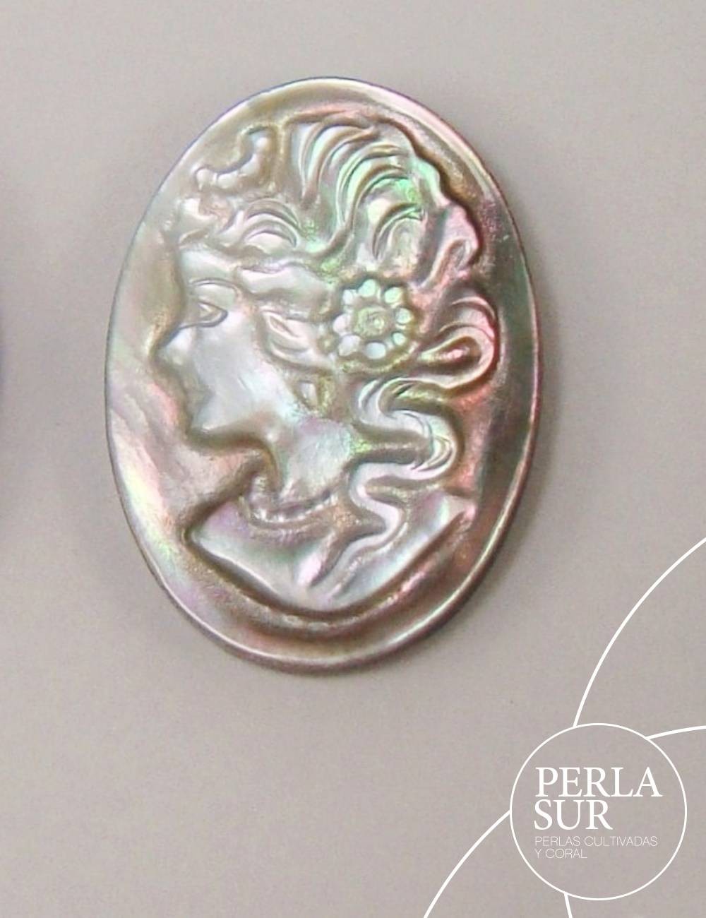 Eva 13x18mm Camafeo Nácar Tahití