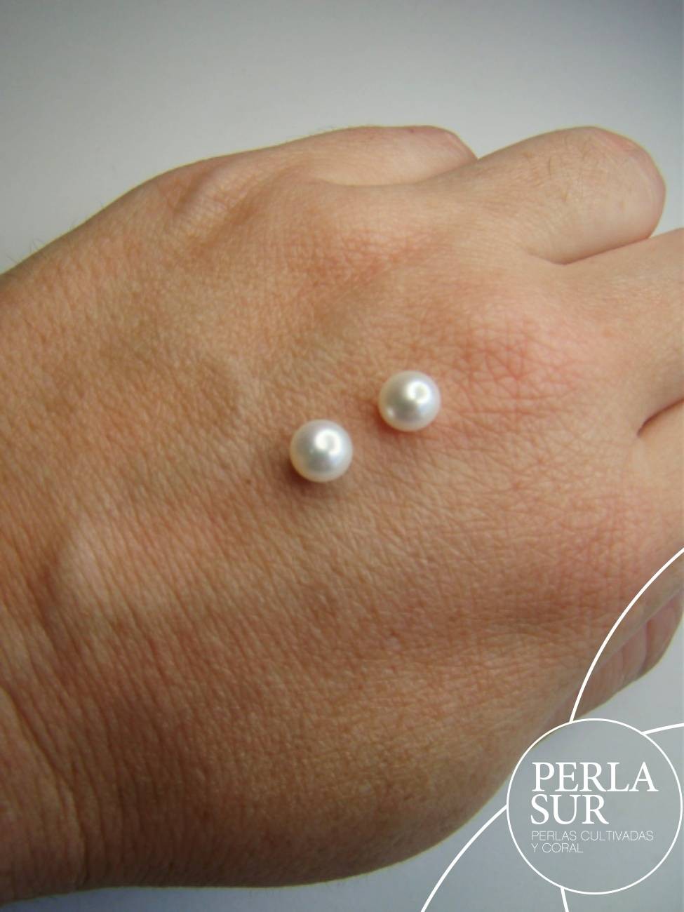 Pareja perla botón 1/2t 4-4'5mm blanca +