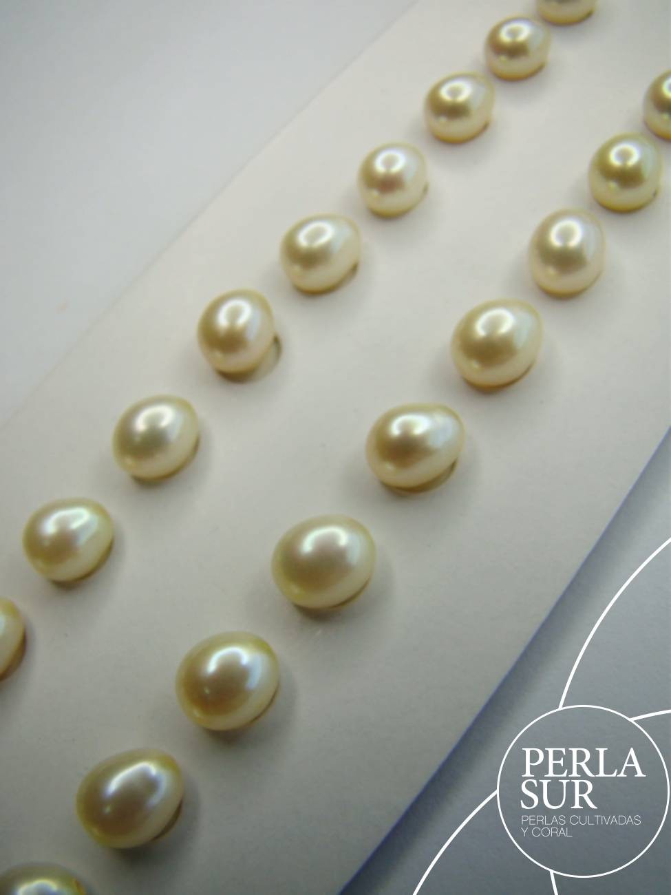 Pareja Perla 5'5-6mm Golden 1/2T. Oval