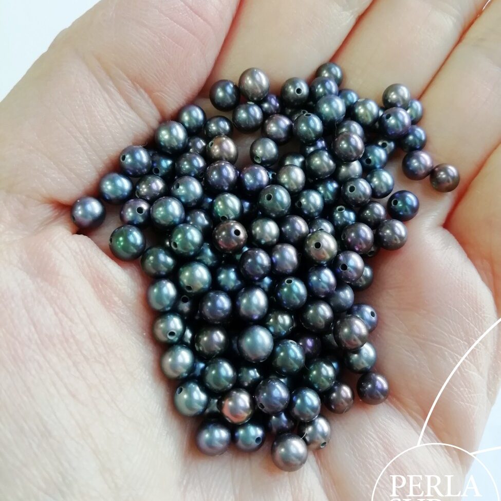 Pareja Perla 1/2t 4-5mm Peacock