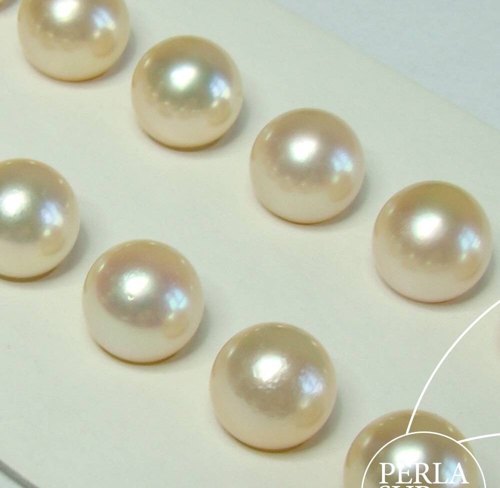Pareja perla akoya 3/4 7-7'5 mm dorada