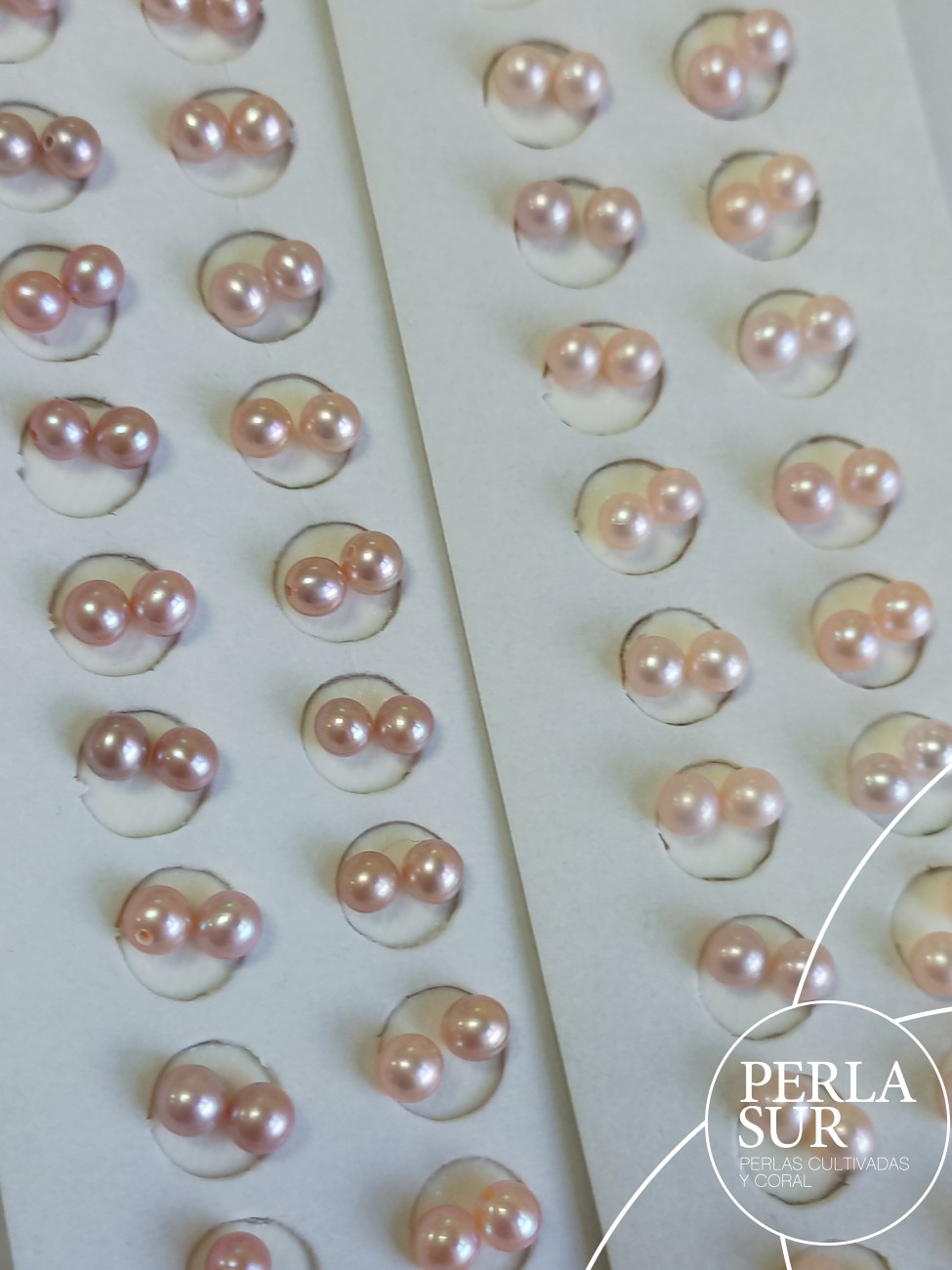 Pareja Perla 1/2t 4-4'5mm Salmón y Lila (CN)