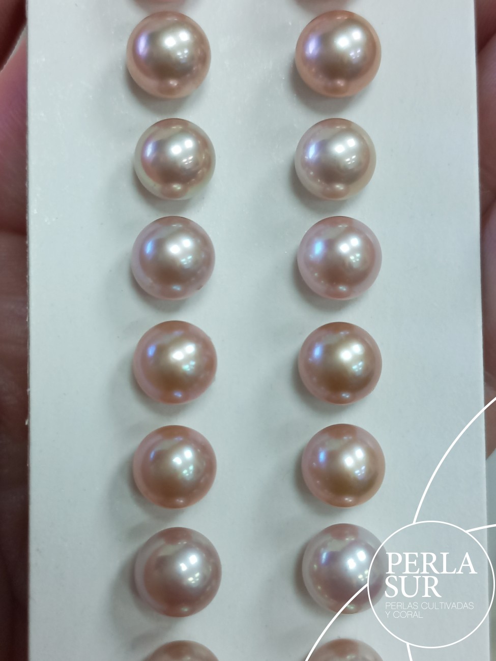Pareja perla 1/2t 7'5-8mm Lila (CN)