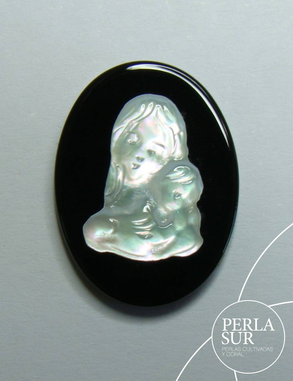 Madre e Hijo 15x20mm Camafeo Nácar Australiana+Ónix