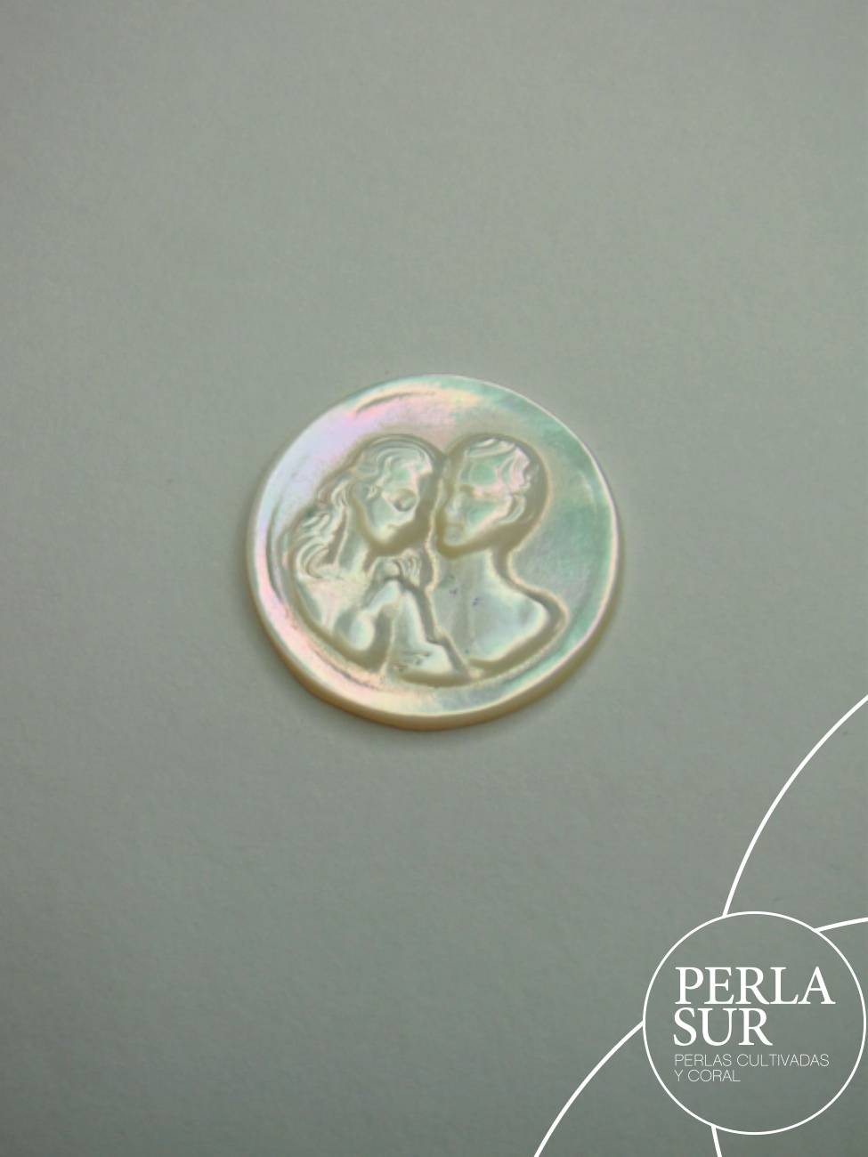 Pareja 18mm Nácar Australiana