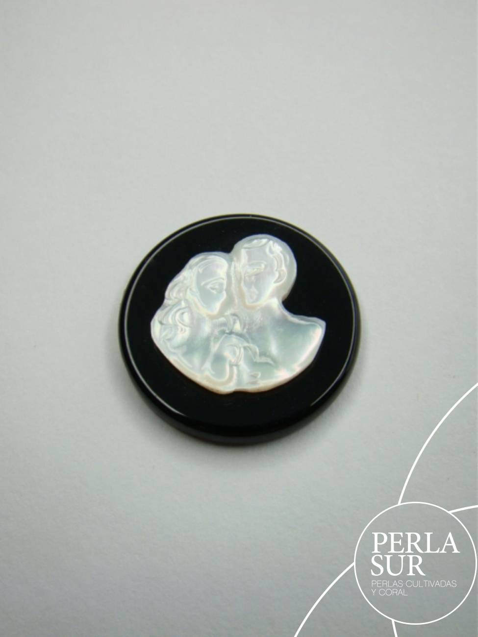 Pareja 20´5mm Camafeo Nácar Australiana+Ónix