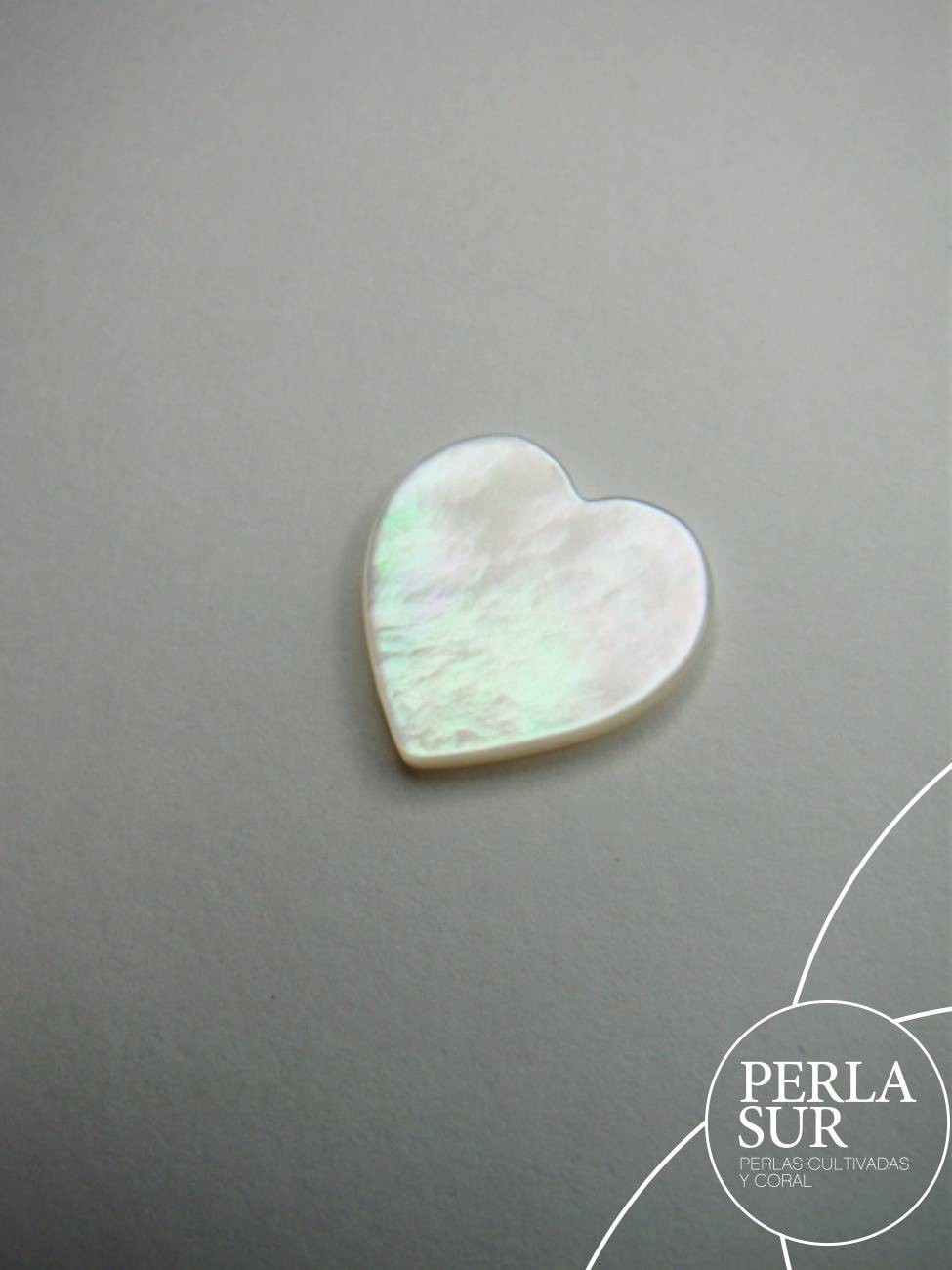 Corazón 13mm Nácar PLANO Australiana