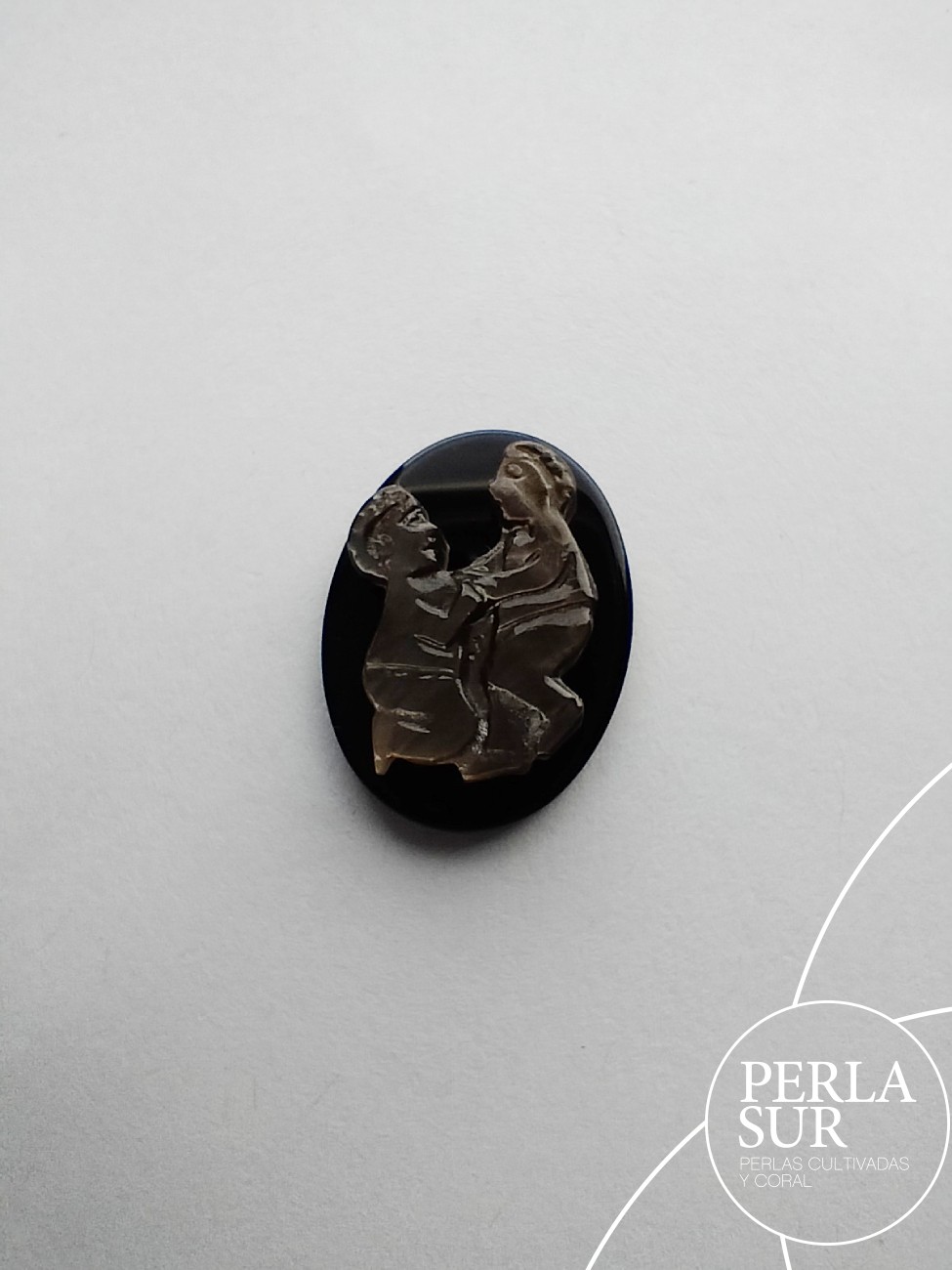 Géminis 15x20mm Ónix-Madreperla Tahití