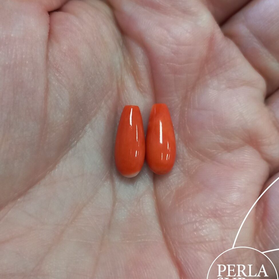 Par Perillas 6x14mm 1/2T coral japonés