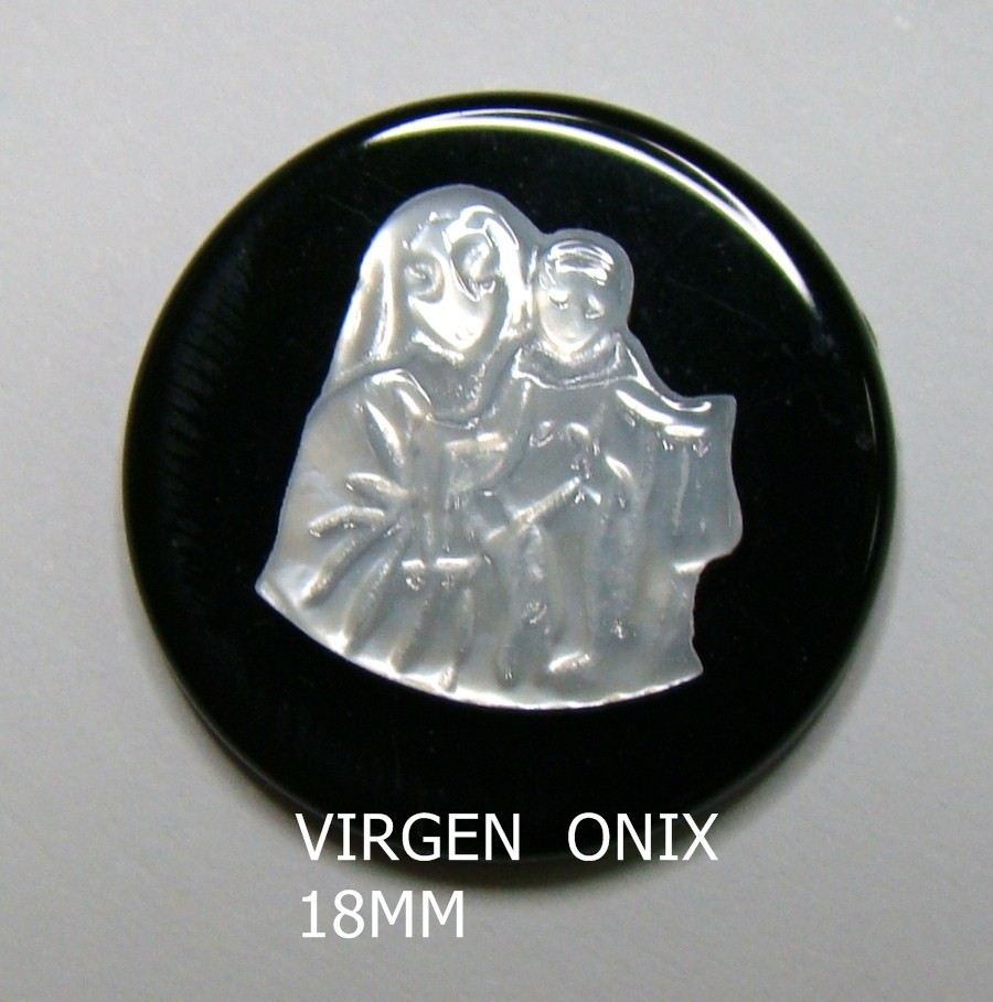 Vírgen con Niño Aus.-Onix 18 mm