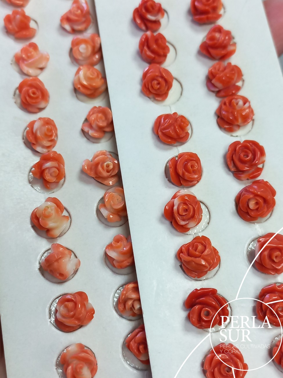 Pareja Rosa 7 a 8'5-9mm Coral Japonés