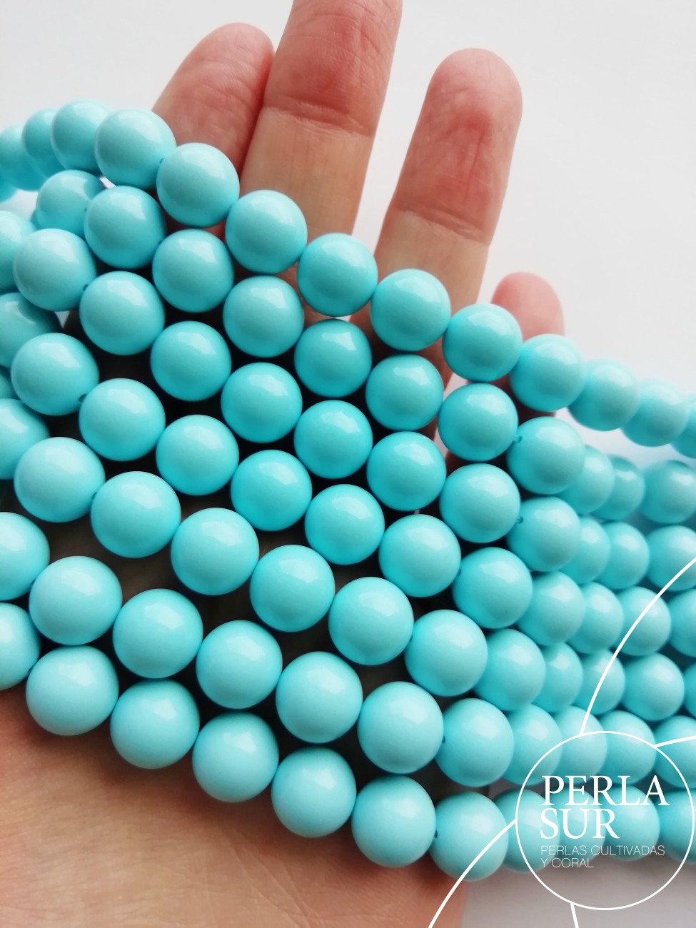 Hilo Bola 10mm Turquesa Reconstituída