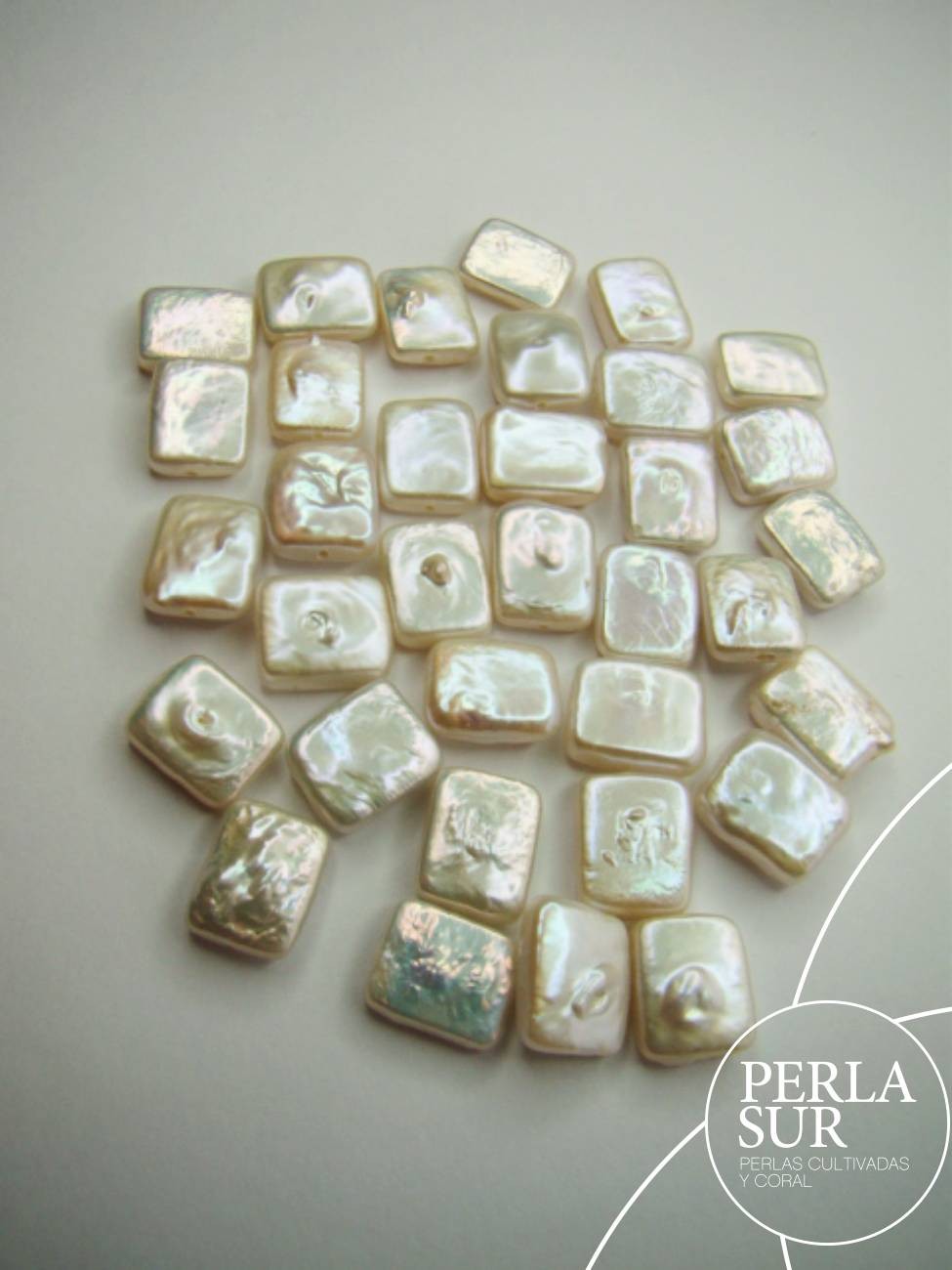 Perla Coin Blanca 9x11mm Pasada