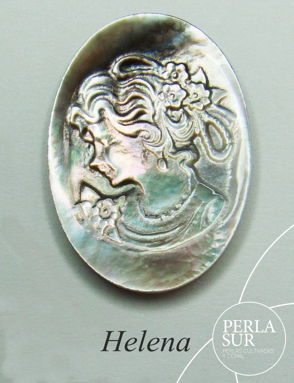 Helena 18x25mm Camafeo Nácar Tahití