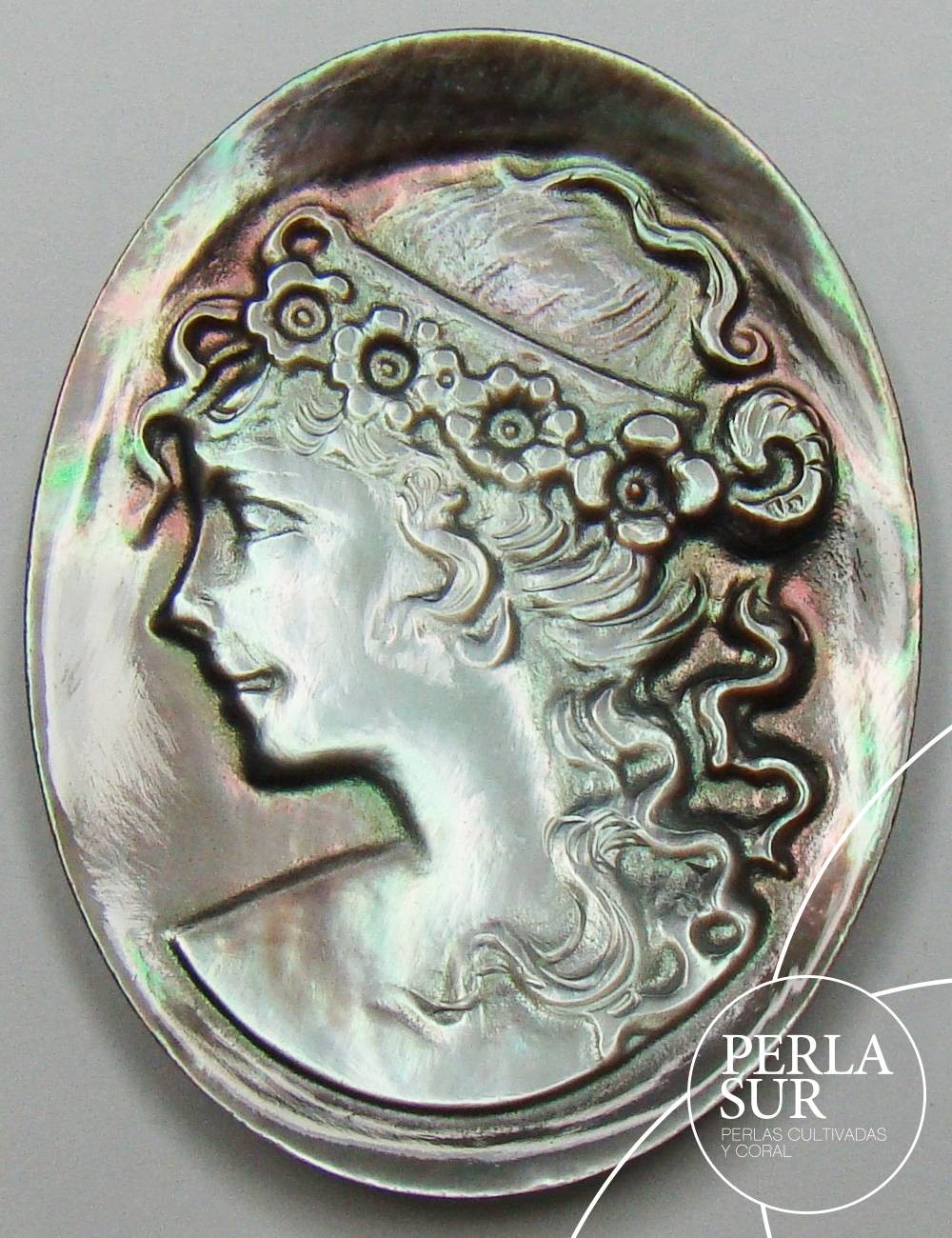 Augusta 30x40mm Camafeo Nácar Tahití