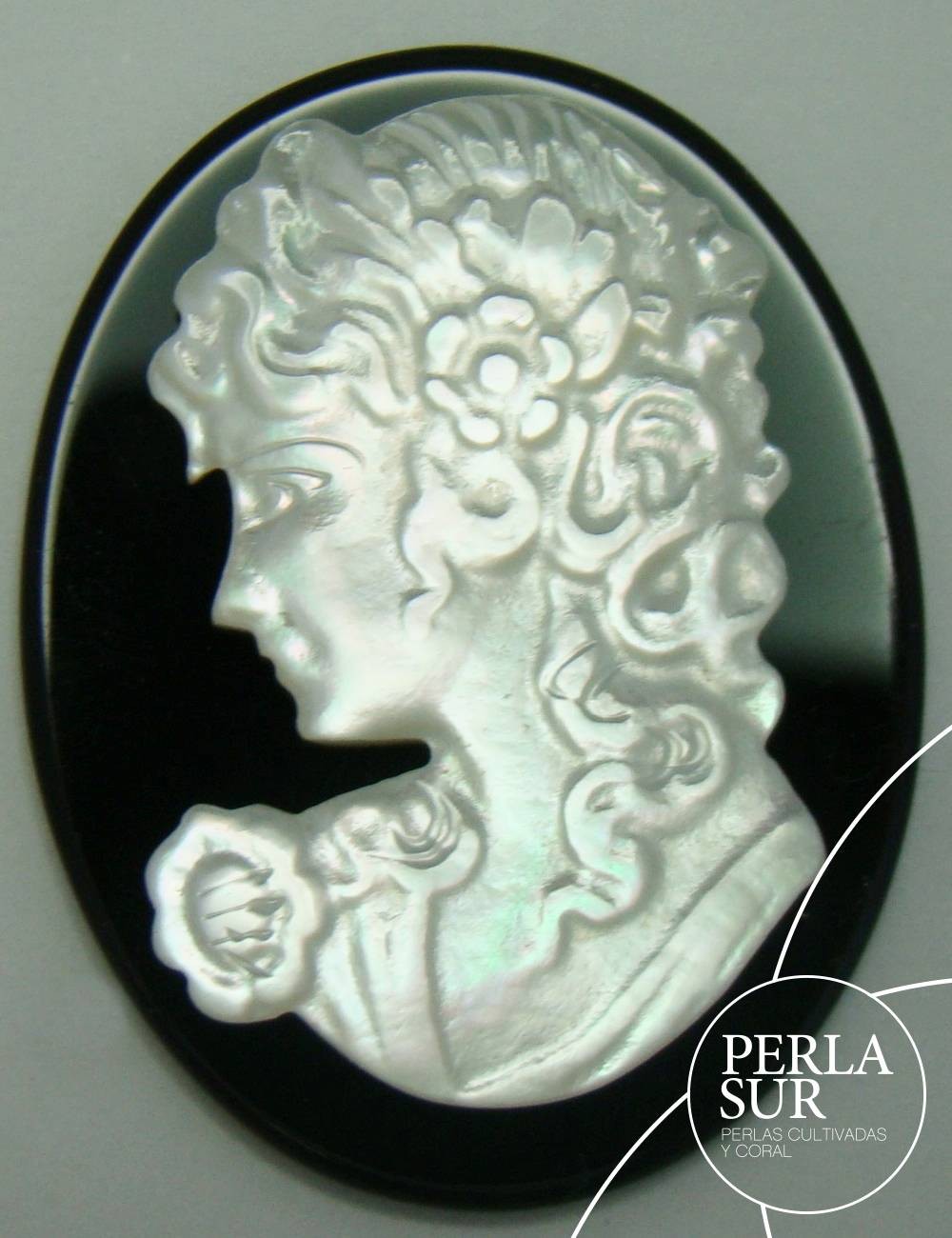 Minerva 27x35mm Camafeo Nácar Australiana + Ónix