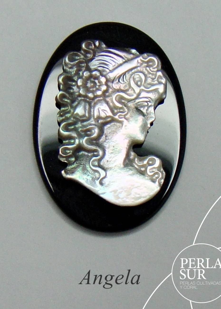 Angela 18x25mm Camafeo Nácar Tahití + Ónix