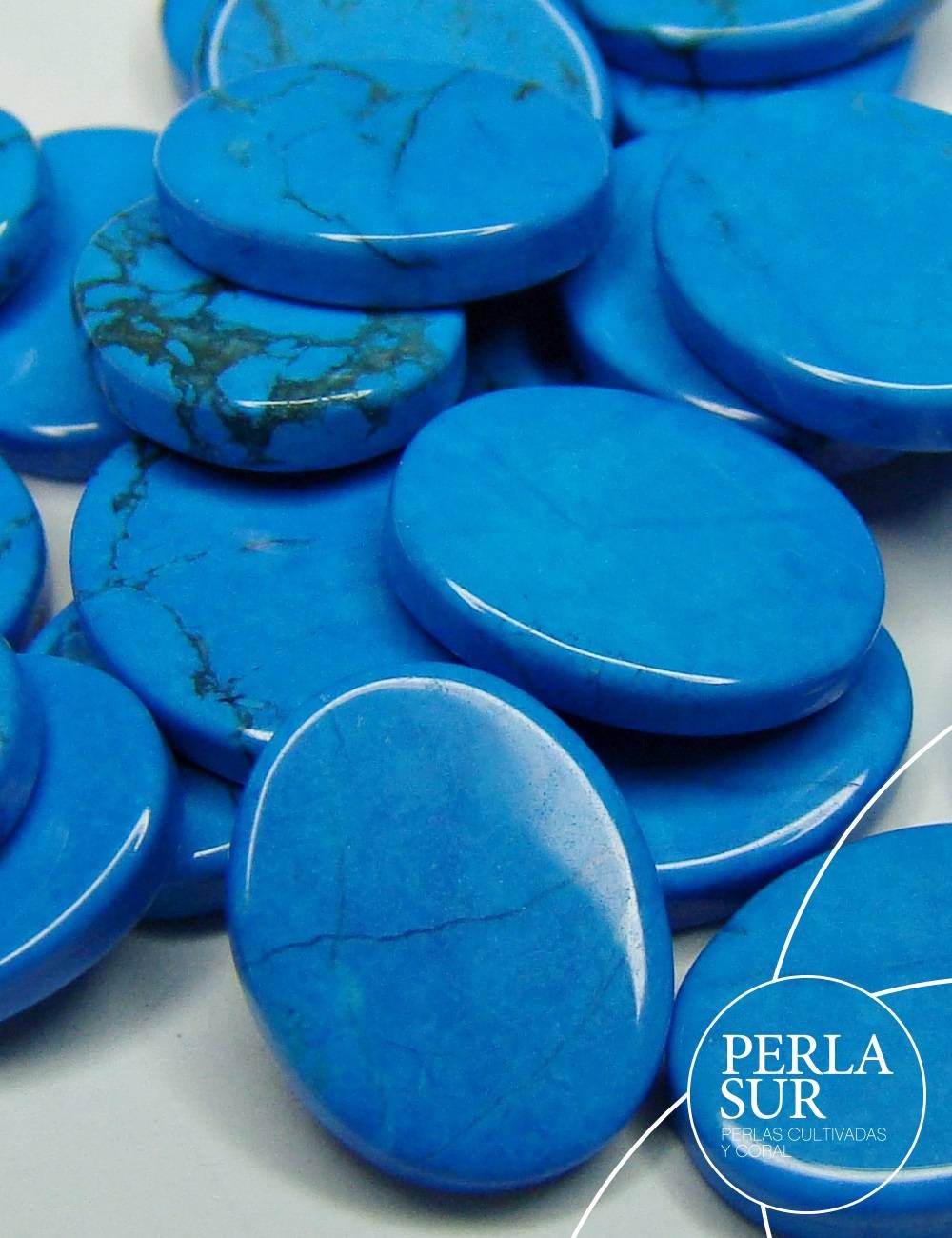 Disco 12x16mm Howlita Turquesa