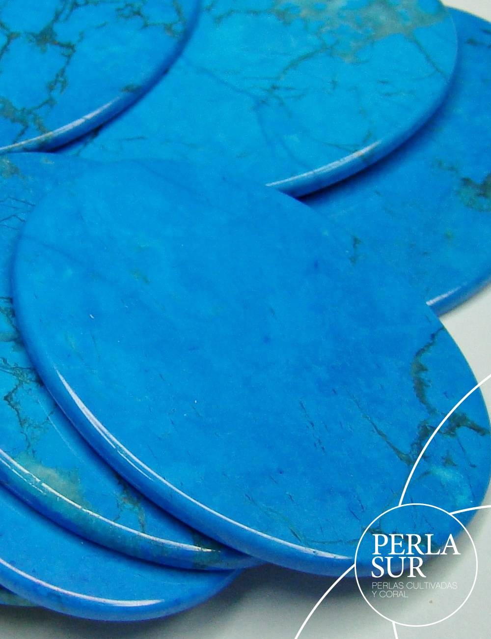 Disco 27x35mm Howlita Turquesa