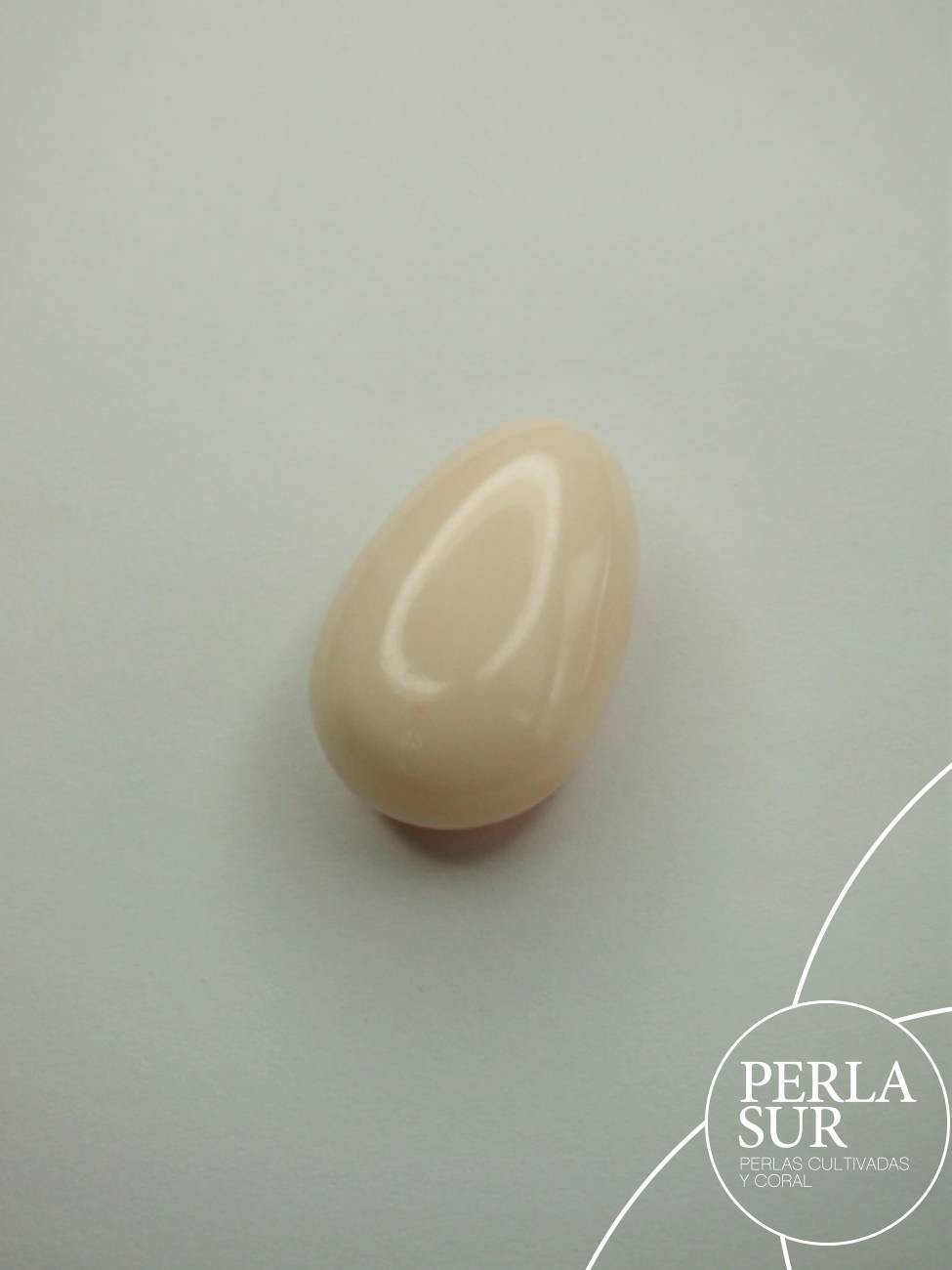 Perilla 24x16mm coral rosa