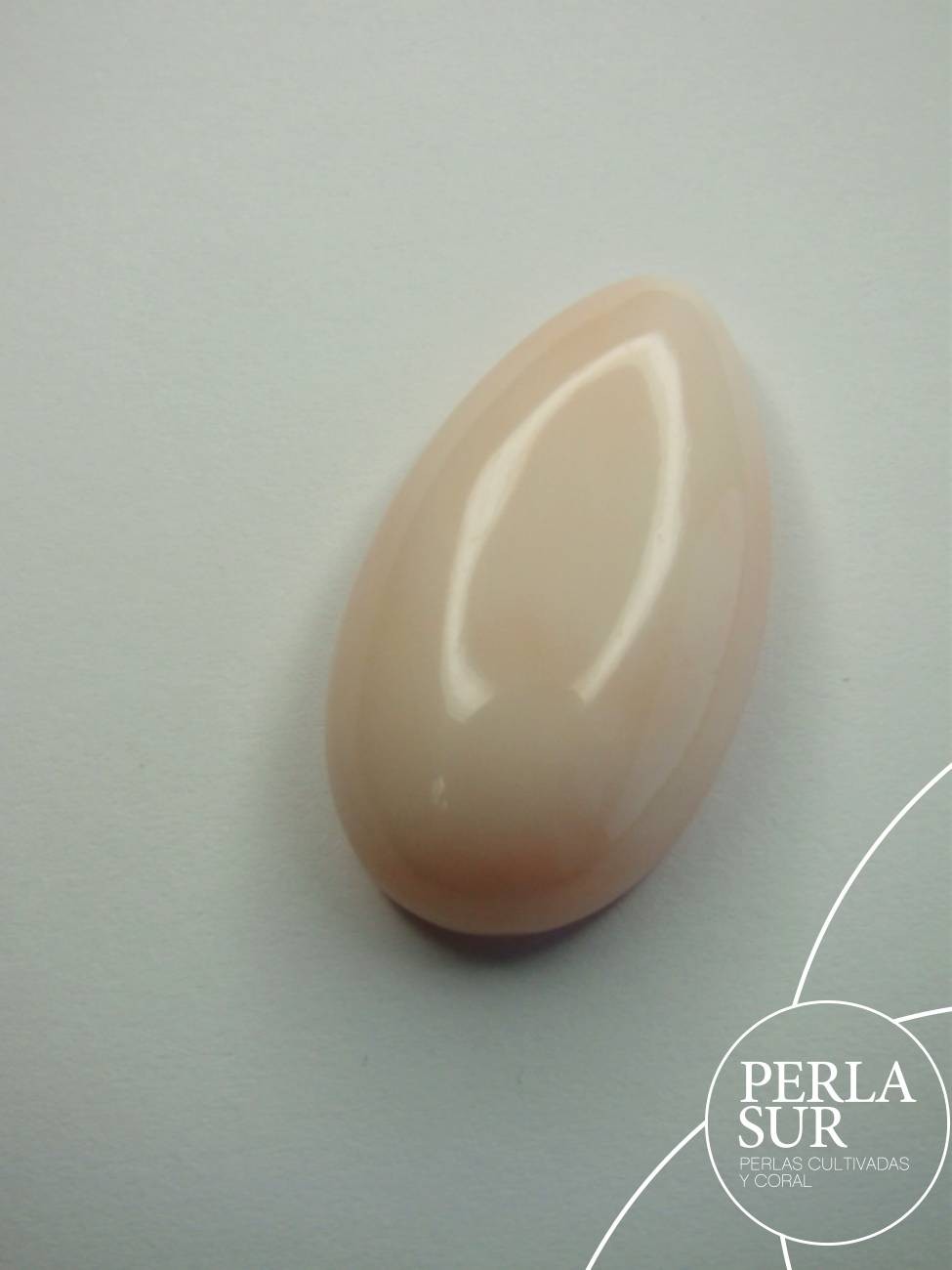 Perilla 28x16mm coral rosa