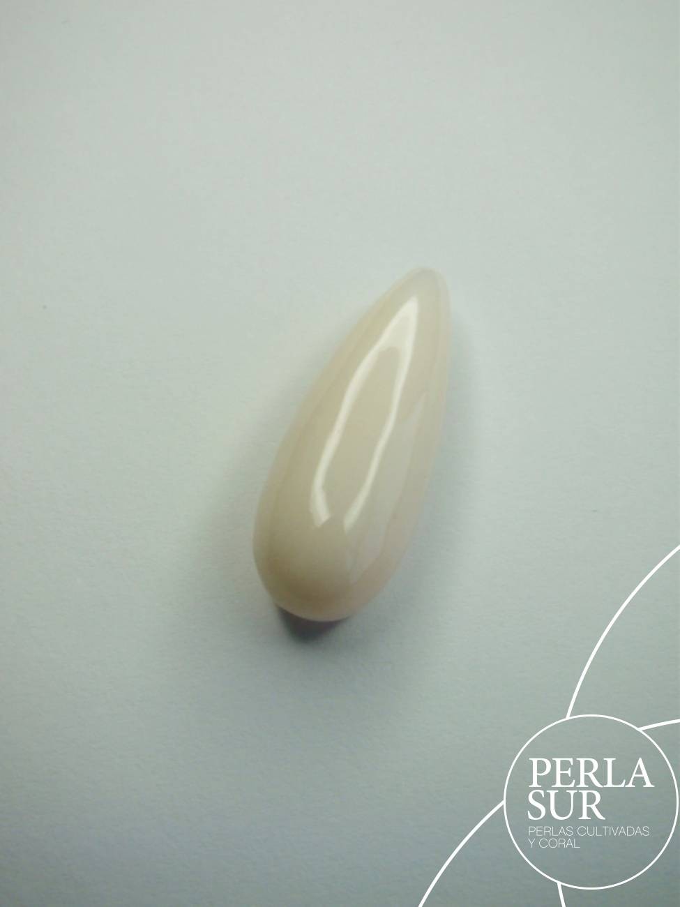 Perilla 27x10mm coral rosa