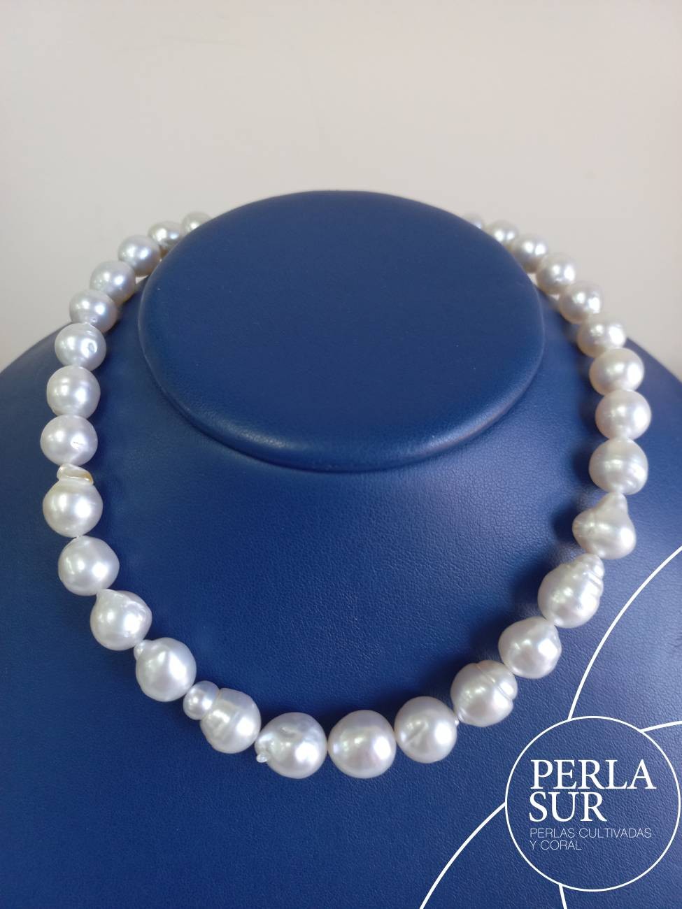Collar perla australiana B 9 a 12mm 37p 42cm