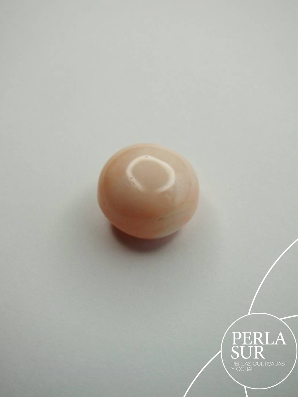 Botón 14x10'5mm ½t. Coral Rosa