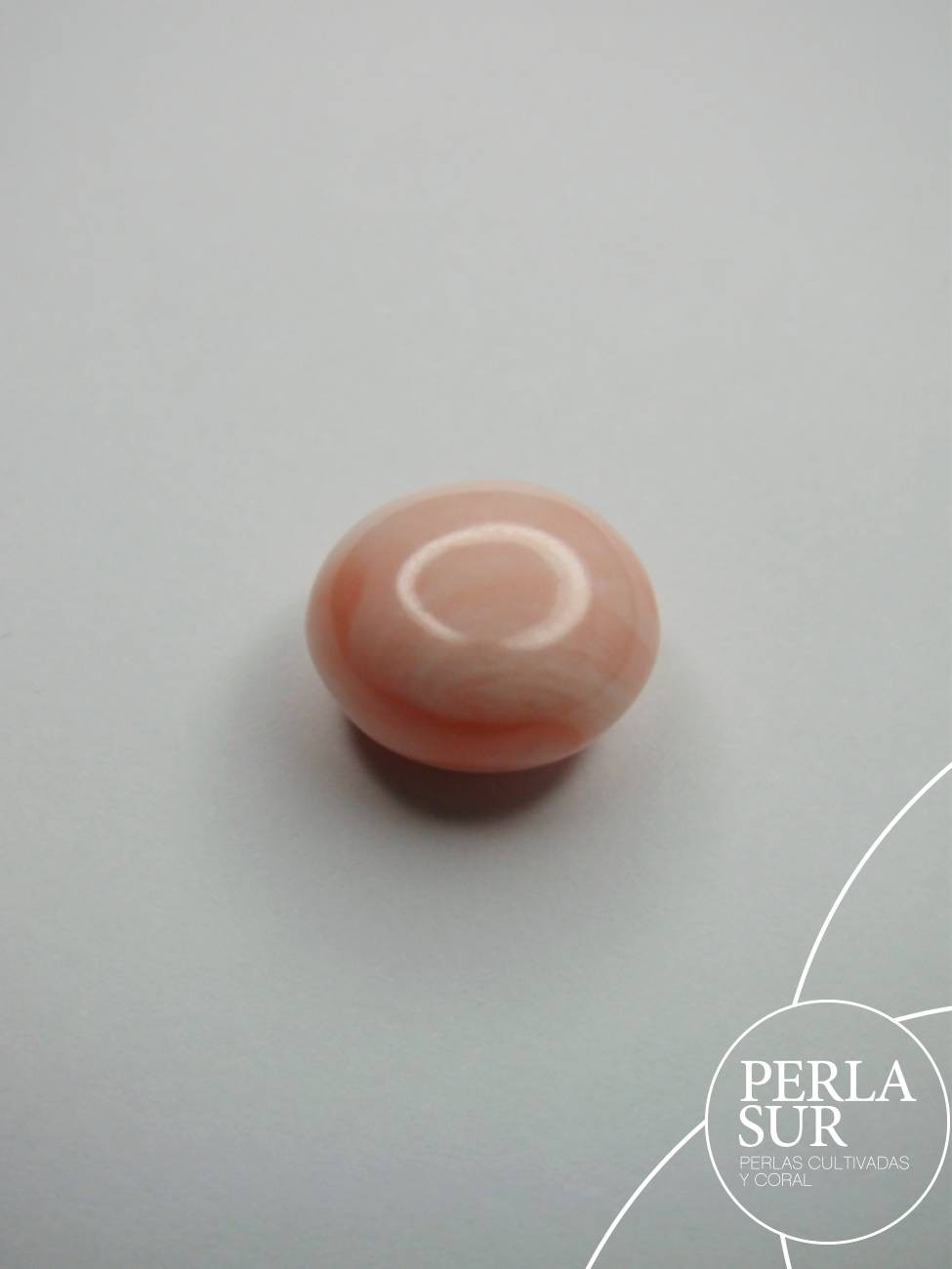Botón 14x8'5mm ½t. Coral Rosa