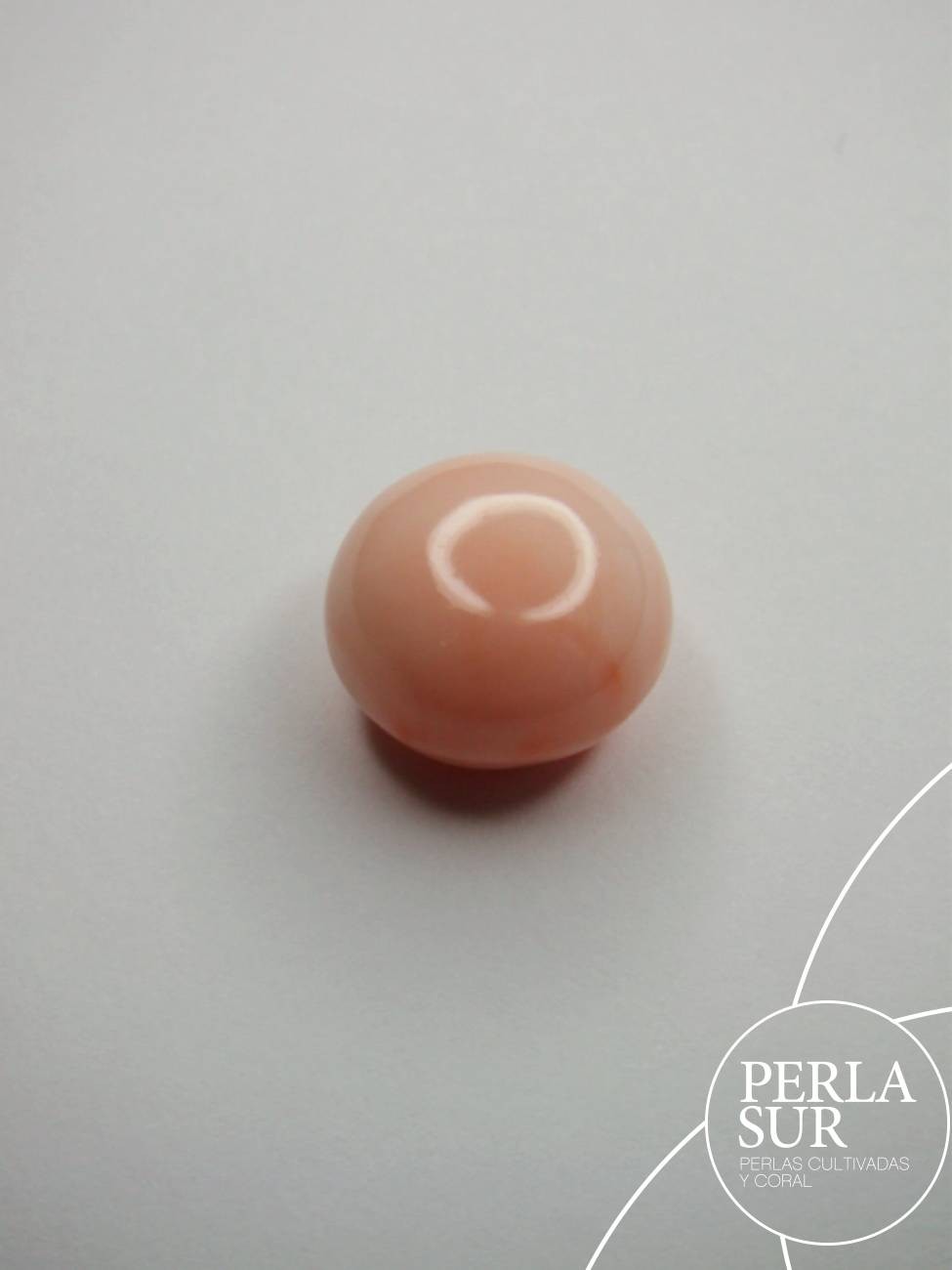 Botón 14x10mm ½t. Coral Rosa
