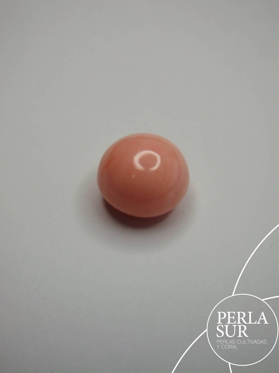 Botón 13x10mm ½t.Coral Rosa