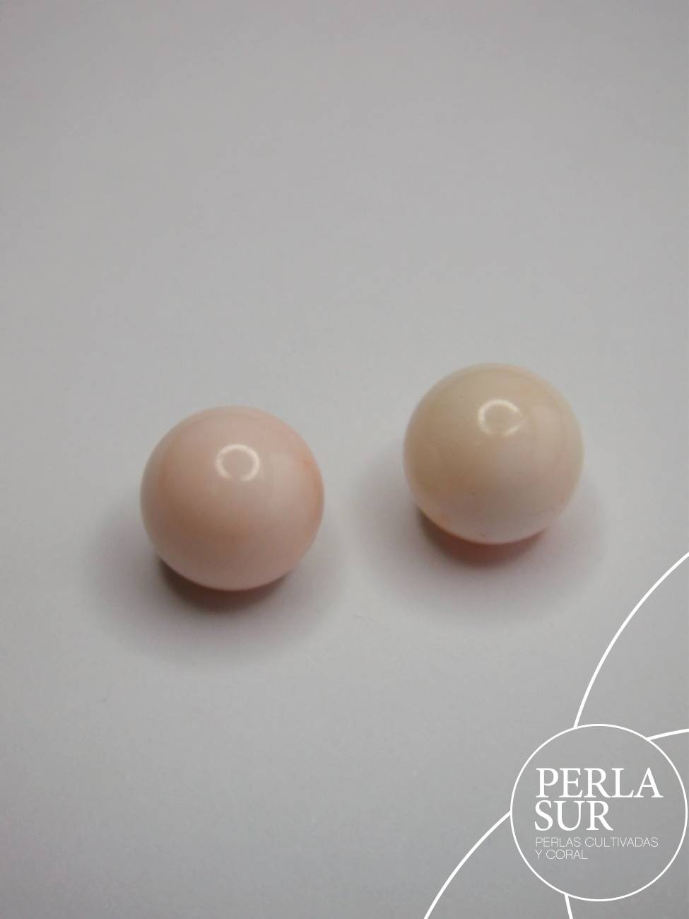 Pareja Bolas 11´5mm Coral Rosa