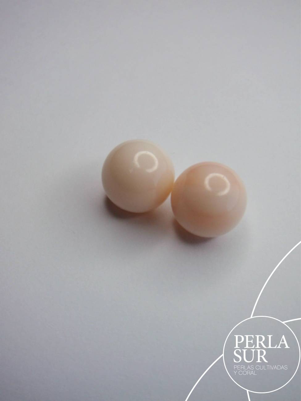 Par Bolas 11mm ½t. Coral Rosa