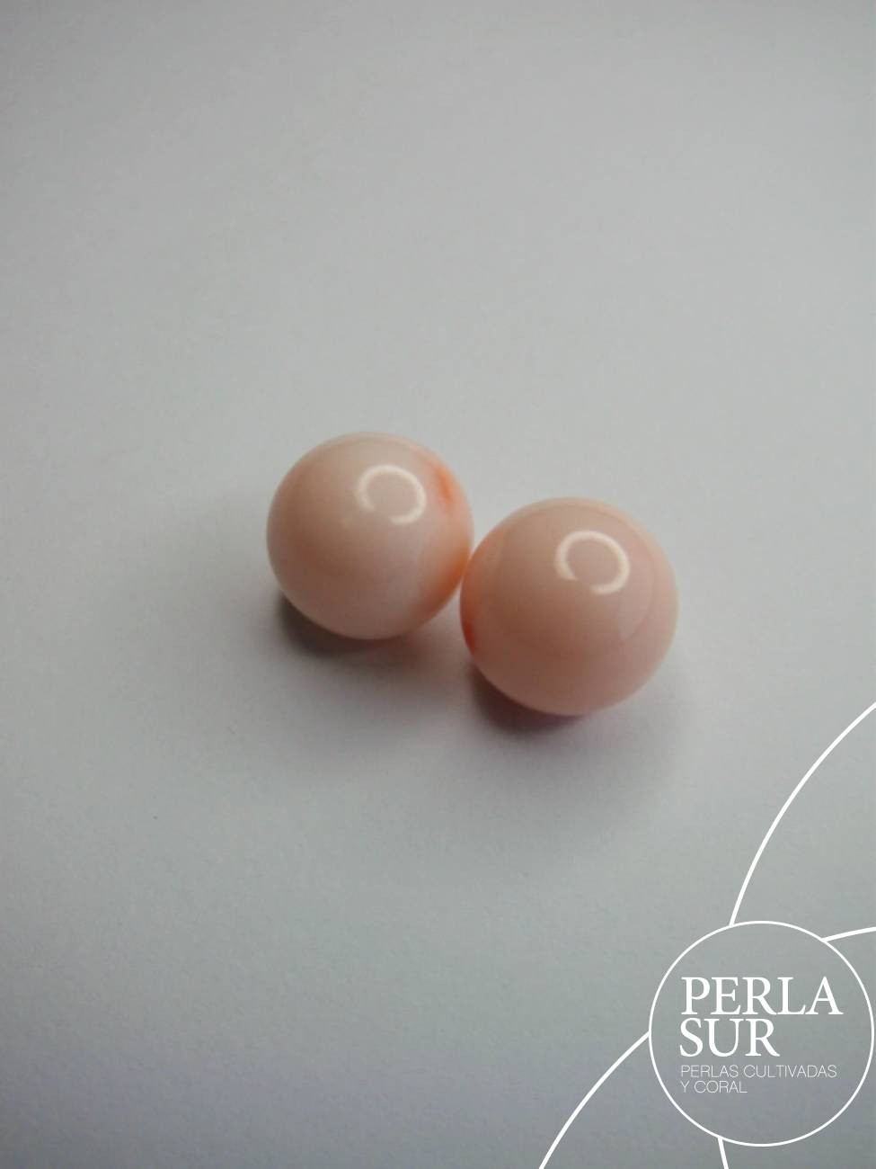 Par Bolas 10´5mm Coral Rosa