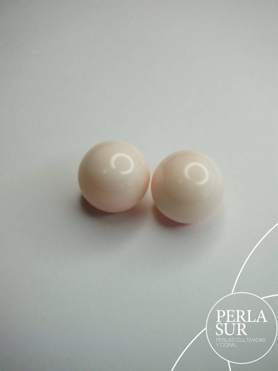 Par Bolas 13-13´5mm ½t. Coral Rosa