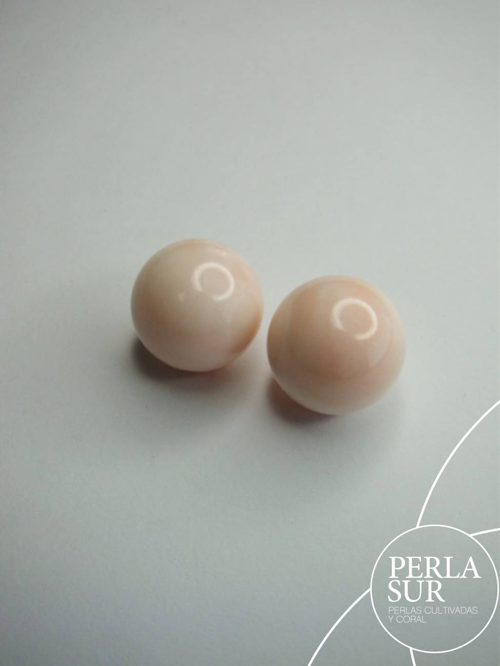 Par Bolas 13mm ½t. Coral Rosa
