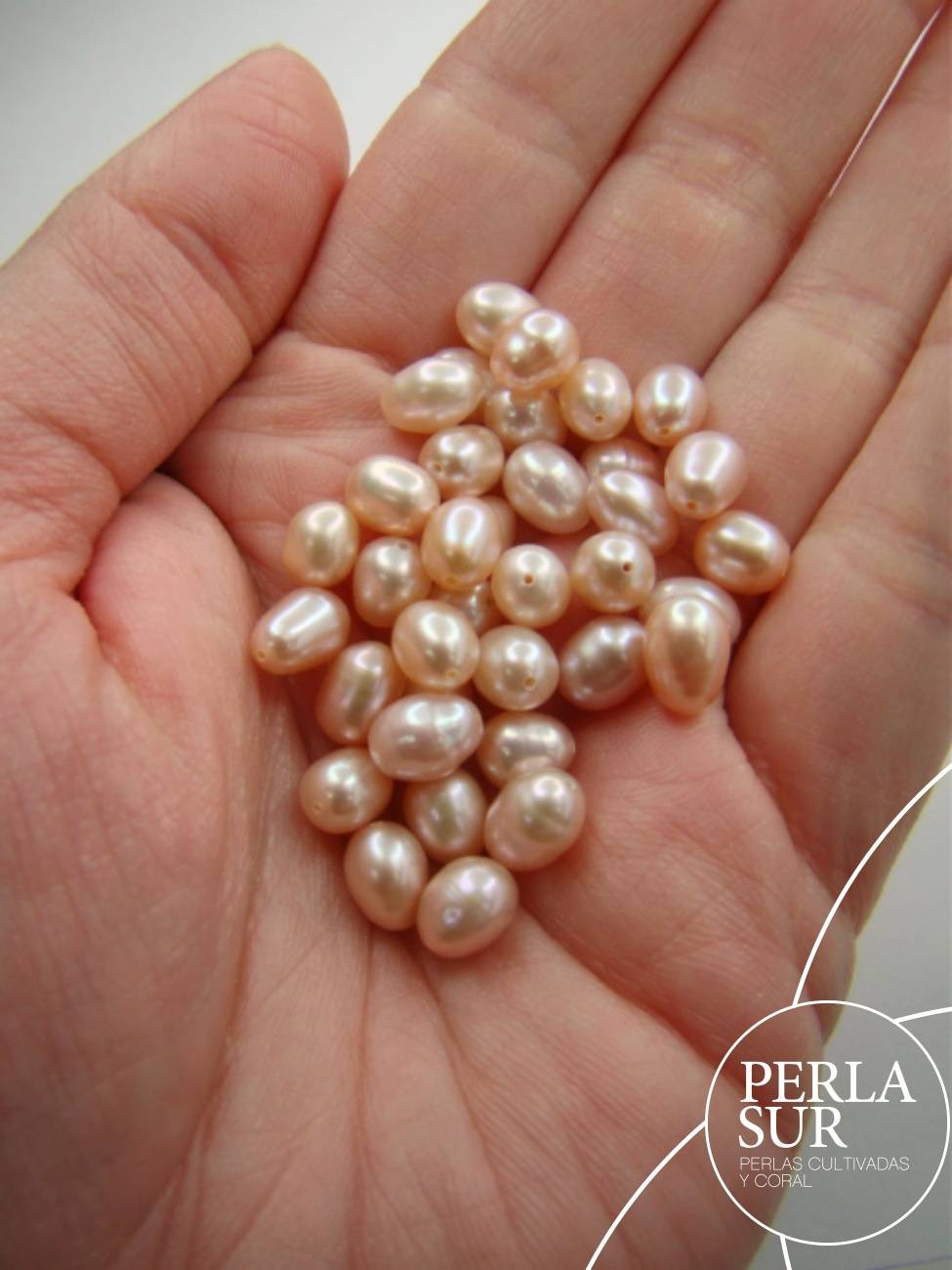 Perla suelta 5'5-6mm Oval PASADA Rosada (CN)