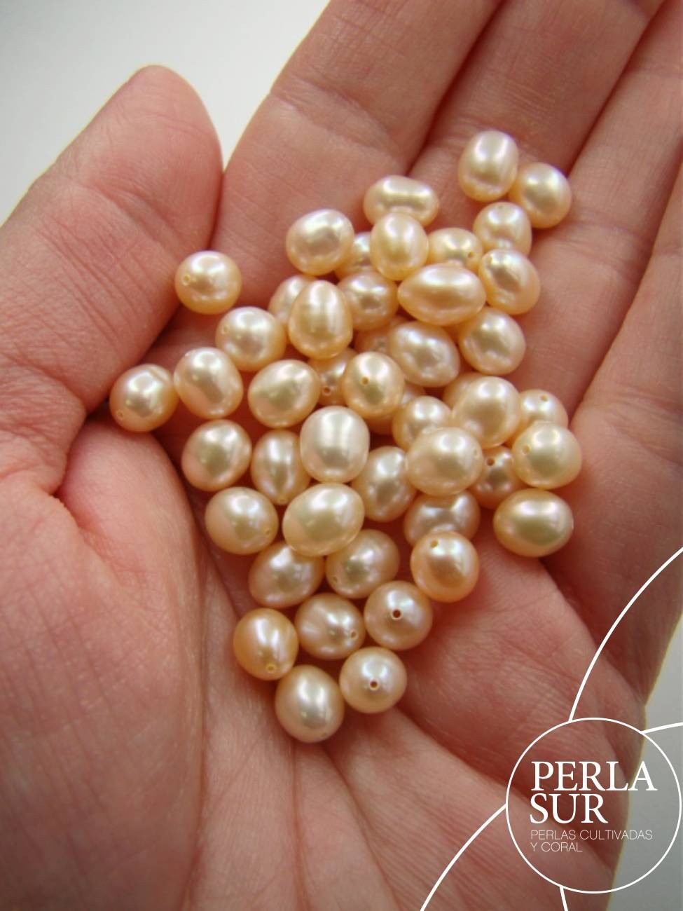 Perla suelta 5'5-6mm Oval PASADA Salmón (CN)