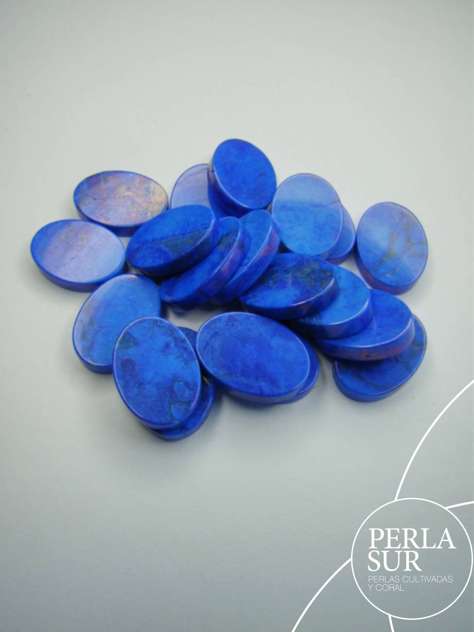 Disco 10x14mm Howlita Lapislázuli