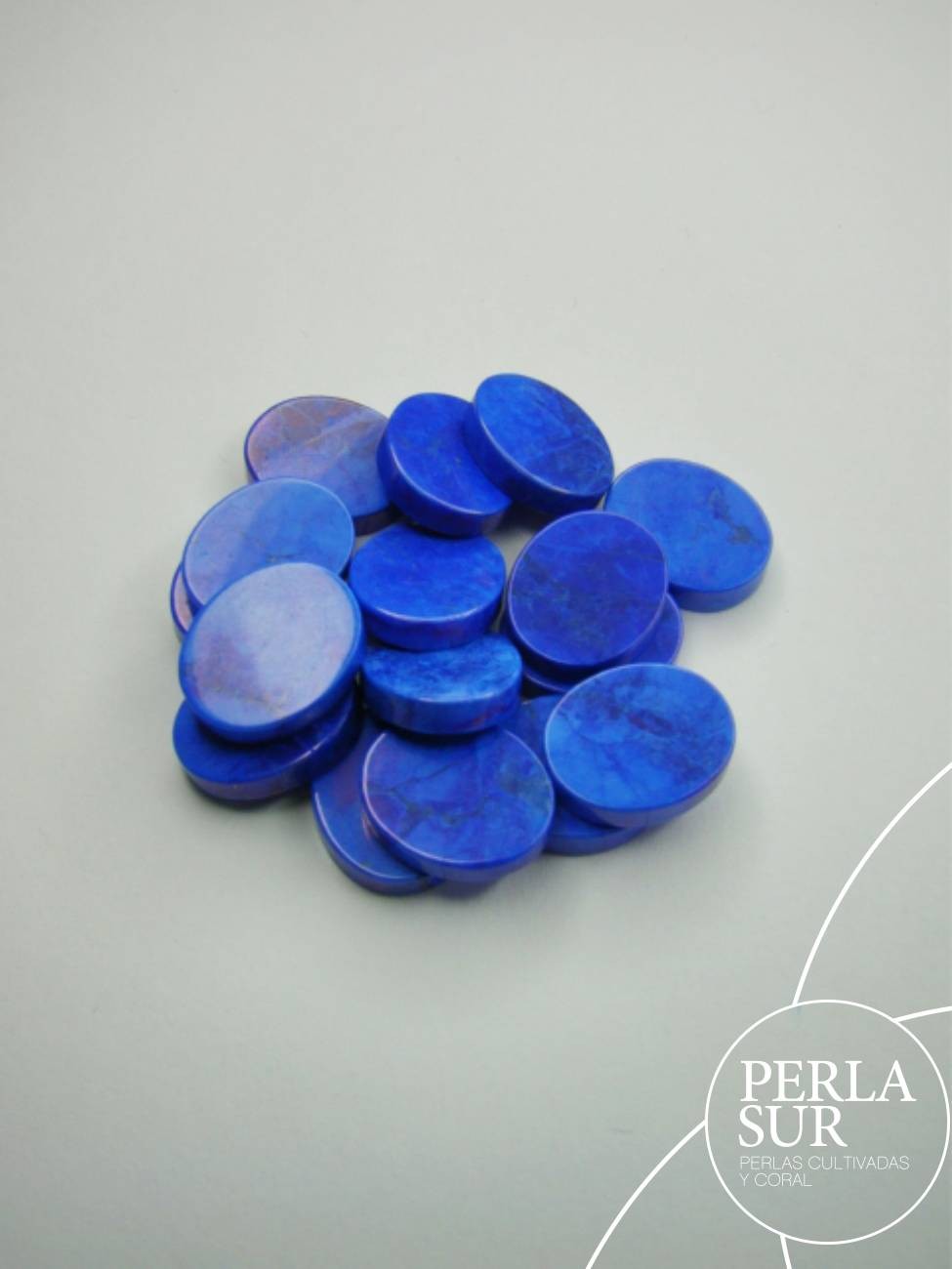 Disco 10x12mm Howlita Lapislázuli
