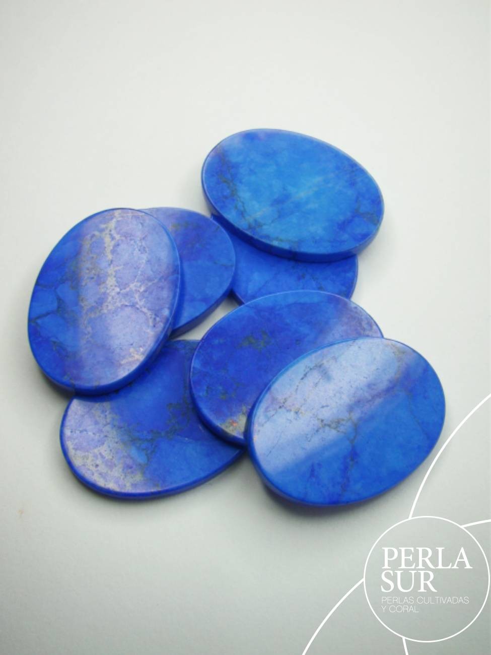 Disco 22x30mm Howlita Lapislázuli