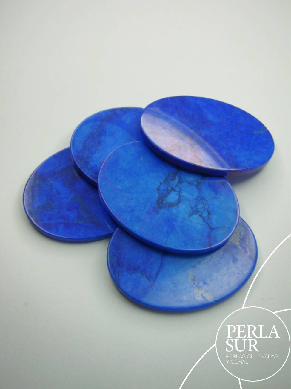 Disco 30x40mm Howlita Lapislázuli