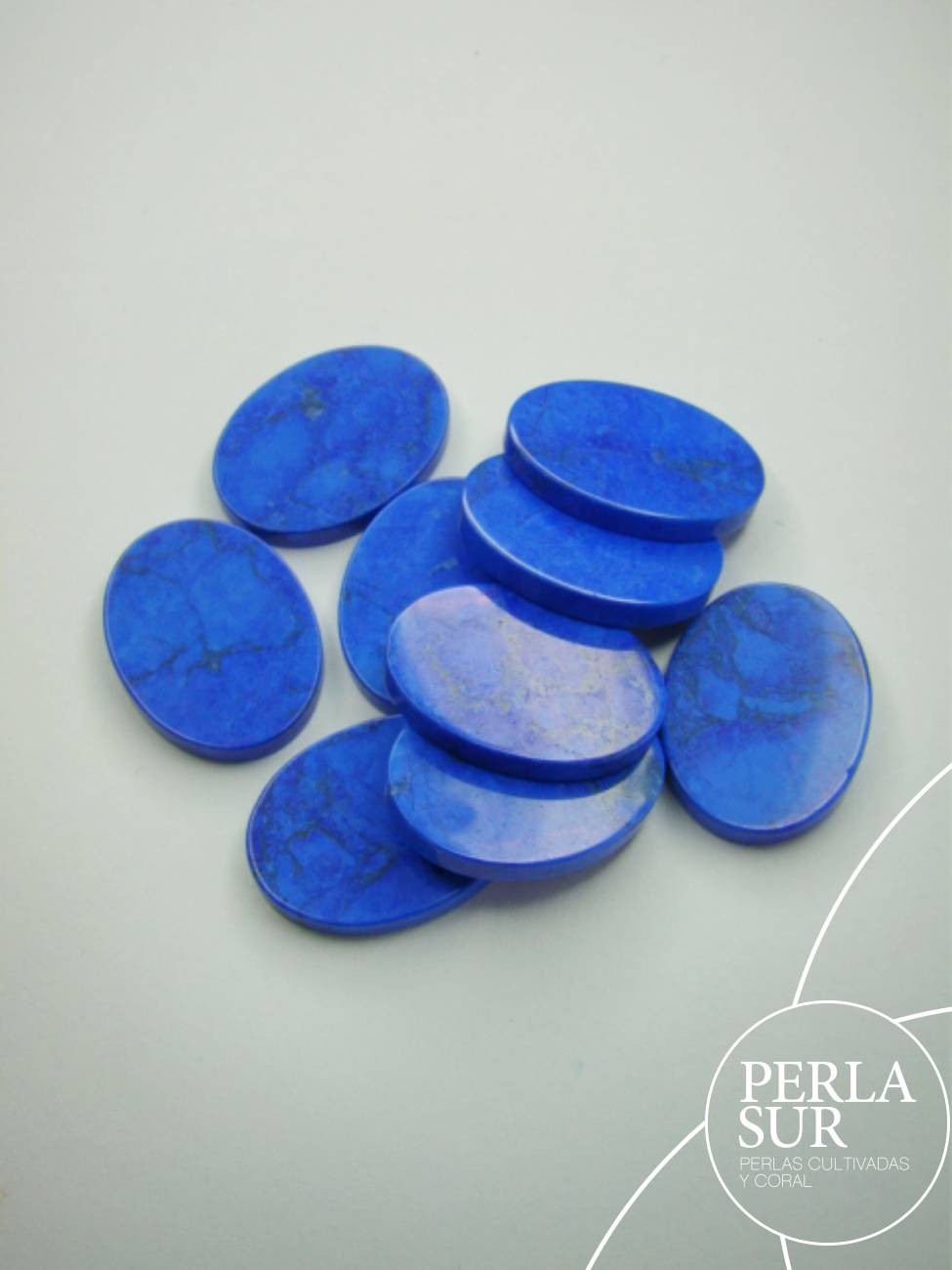 Disco 15x20mm Howlita Lapislázuli