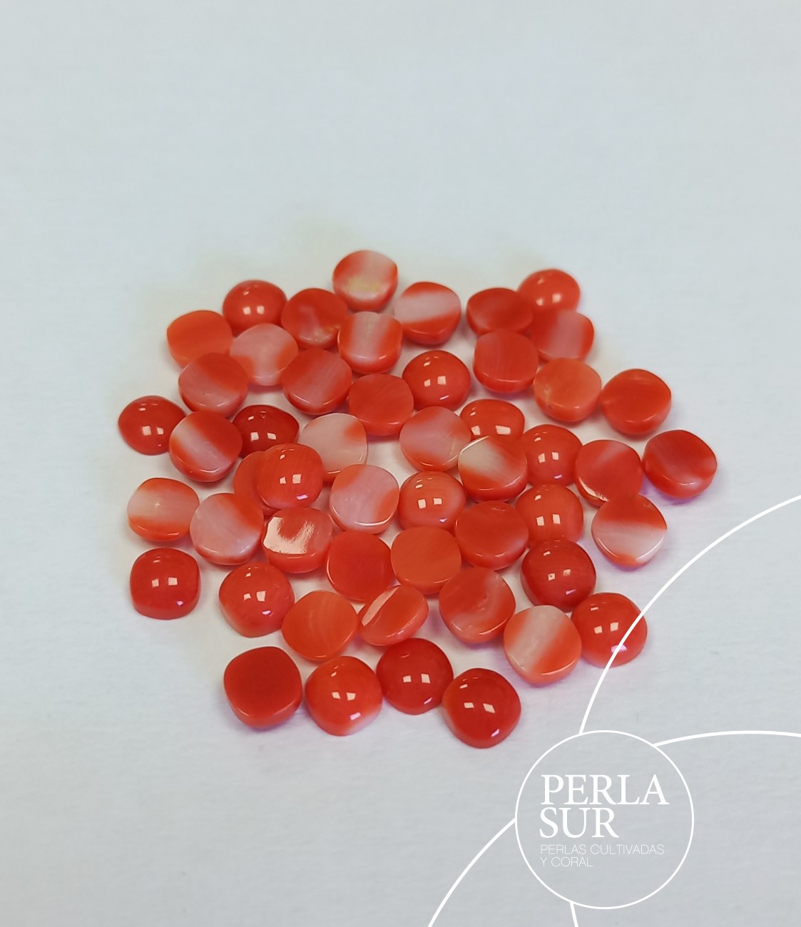 Cabujón 4mm antik coral japonés