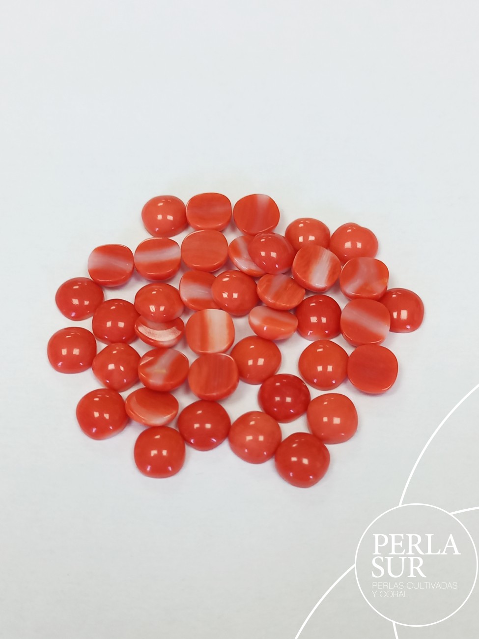 Cabujón 6mm antik coral japonés