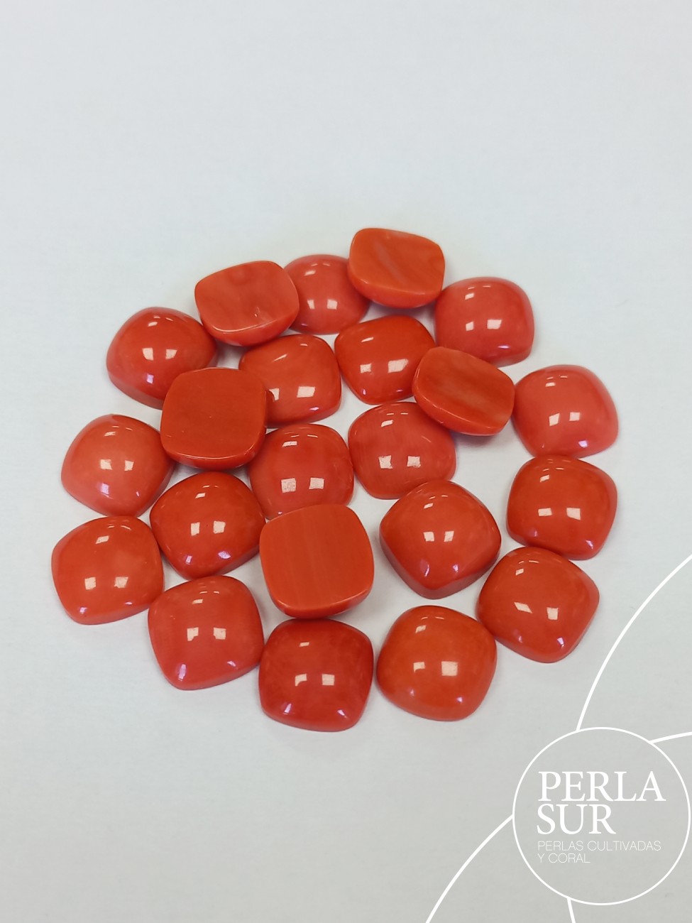 Cabujón 10mm antik coral japonés